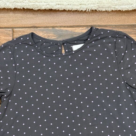 Toddler Girl's Old Navy Toddler Polka Dot Gray Lavender Swing Dress 3T - Picture 5 of 7